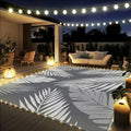 GENIMO Outdoor Rug, Waterproof Plastic Rugs for Patio, 8'x10' Led Grey by GENIMO