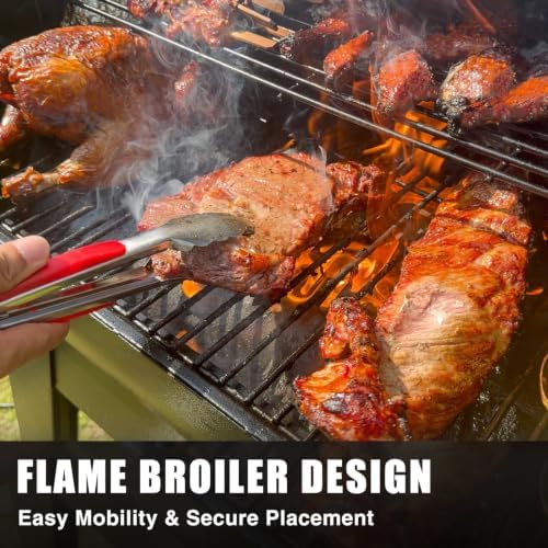 KingChii Wood Pellet Grill & Smoker, Electric Pellet Smoker Grill, 766 sq. in. Cooking Capacity, 18.3LB Hopper for Outdoor Patio Cooking Barbecue(Up to 500°F)-Bronze - Image 5