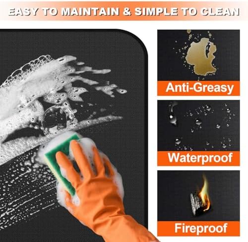 Heat Resistant Mats for Countertop and Grill Table, Fireproof Grill Mats for Outdoor Grill, Under Griddle BBQ Mat, Portable Charcoal Grill, Air Fryer, Gas Grill,Green,15 x 18 inch - Image 6