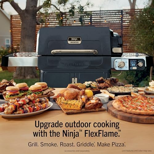 Ninja FlexFlame Grill & Smoker, Electric & Propane, 5-in-1, Blue, PG301BL - Image 3