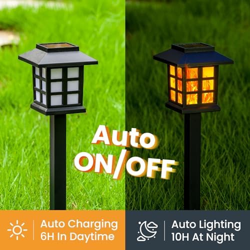 GIGALUMI Solar Lights Outdoor Waterproof 10 Pack, LED Garden Decor - Image 5