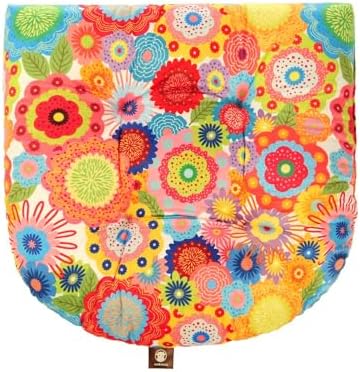 Outdoor Patio Cushion, Rocking Chair Cushion, Tufted Pads, Set of Upper and Lower with Ties Pack of 2 (2 Sets) - Back 20"×17", Seat 17"×17" (Multicolored Flowers) - Image 3