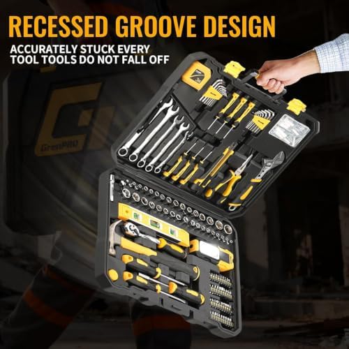 GRENPRO 219PCS Basic Home Auto Mechanic Hand Tool Kit with Storage Tool Box - Image 3