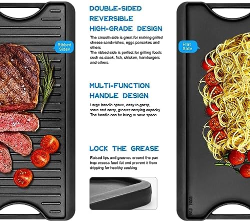 GGC Cast Iron Reversible Griddle - Image 3