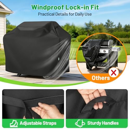 Heavy Duty Waterproof Grill Cover for Outdoor Grill, 60 Inch - Image 4