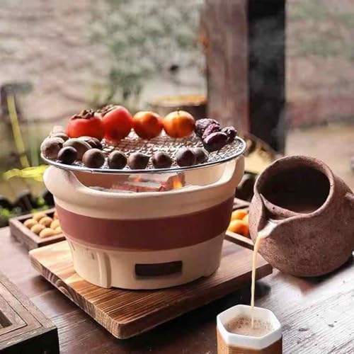 Clay Charcoal Stove for Outdoor Cooking, Camping Barbecue Stove, Traditional Portable Grill, Outdoor Cooking Accessories for Picnics and - Image 7