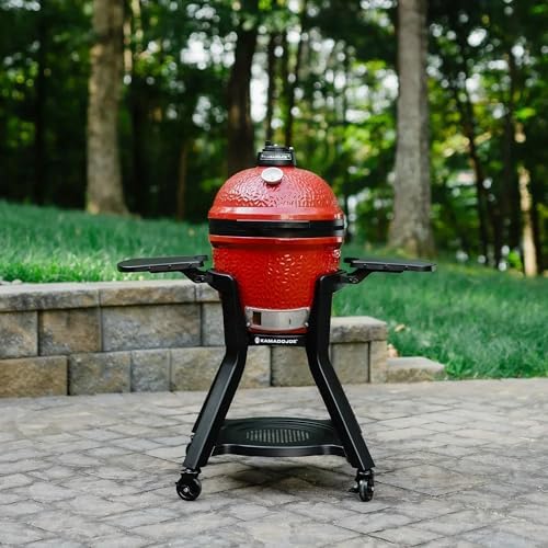Joe Jr Portable Charcoal Grill 3-Piece Bundle by Kamado Joe with Grill Cover and Cart with Side Shelves - Image 4
