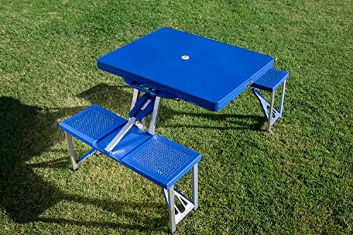 PICNIC TIME NCAA North Carolina Tar Heels Folding Picnic Table - Camping Table - Outdoor Table with Umbrella Hole - Image 4