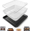 3 IN 1 Air Fry Oven Replacement Parts for Ninja French Door Premier FO101,12.2 × 12.2" Air Fryer Sheet Pan Grill Plate Crisper Plate Rack Accessories Tray,Dishwasher Safe by Unknown