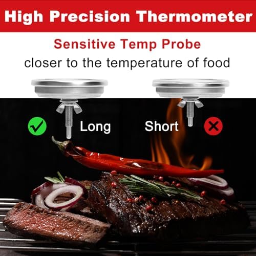 DELSbbq 1.8" Lid Thermometer for Charbroil Grills G432-8L00-W1 Replacement - Image 5
