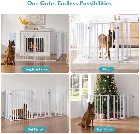 No Pawblems Freestanding Dog Gate with Door for Indoor & Outdoor, 36'' Tall - Image 5