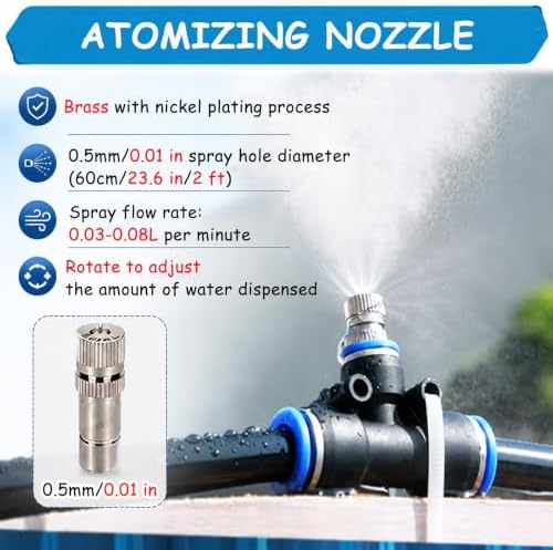 Garden Hose Water Misting Kit Chicken Coop Misting Equipment - Image 4