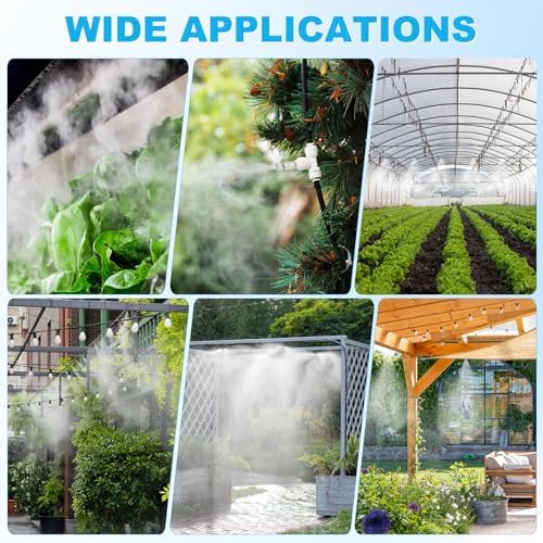M METERXITY 20-Pack Brass Misting Nozzles, 0.028"/0.7mm Orifice Mister Replacement Heads with Filter Mesh for Cooling System/Landscaping/Humidification, 6mm Low-Pressure Fog Sprayer Nozzle - Image 7