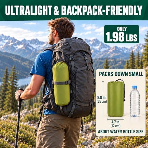 Overmont Ultralight Camping Sleeping Pad with Pillow and Built-in Foot Pump - Image 5