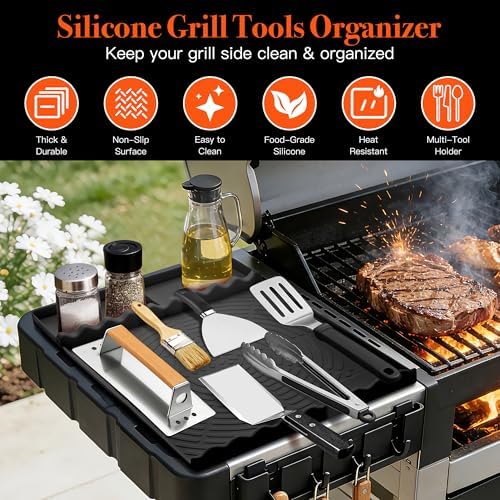 Silicone Grill Mat for Blackstone Griddle Accessories (Black) - Image 5
