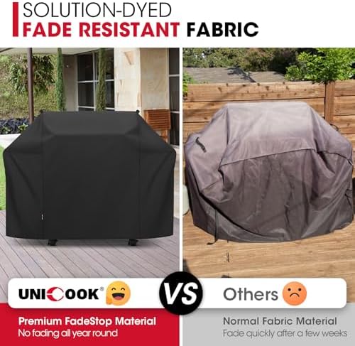 Unicook Grill Cover Heavy Duty Waterproof 64 Inch, Fade Resistant BBQ Cover - Image 5