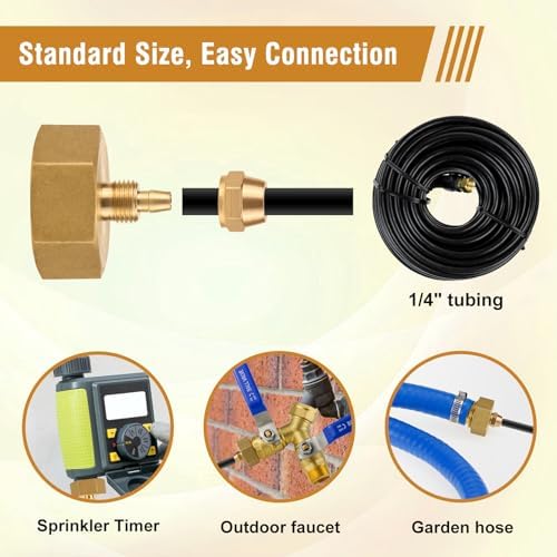Garden Hose to 1/4 Tubing Adapter for Spray System/Patio Misting - Image 3