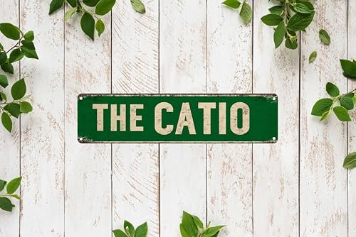 The Catio Metal Sign 4x16in Funny Cat Patio Plaque for Garden House Indoor Wall Nursery Home Decor Gift - Image 6