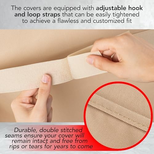 GrillTough Heavy Duty BBQ Grill Cover for Outdoor Grill, 60 Inch Tan - Image 4