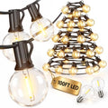 RTTY 100FT Outdoor String Lights, Waterproof 50+2 LED Bulbs Patio Light by RTTY