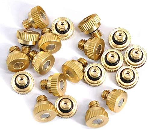 Beduan Brass Misting Nozzles Low Pressure Atomizing Misting Sprayer for Outdoor Cooling System 0.012" Orifice (0.3 mm) 10/24 UNC Garden (Pack of 20) - Image 4