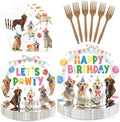 96 Pcs Dog Birthday Party Decoration for Kids, Serves 24 by Greencian