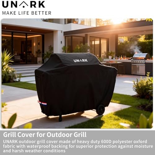 Grill Cover for Outdoor Grill 65 inch, Gas Grill Covers Heavy Duty Waterproof Suitable for Weber Genesis 2, All Weather Protection 65 Inch Grill Cover 65" L x 24" W x 46" H Black - Image 5