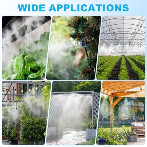 M METERXITY 5-Set Brass Misting Nozzles Tees Kit, 0.028"/0.7mm Orifice Mister Replacement Nozzles with Filter Mesh for Outdoor Cooling System/Greenhouse, Water Misting Nozzle Tees Kits - Image 7
