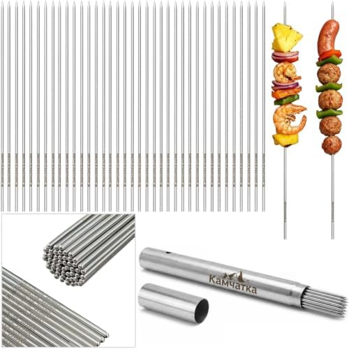 Kabob Skewers,13.5 Inch 304 Stainless Steel Round Sticks,30 Pack by Unknown