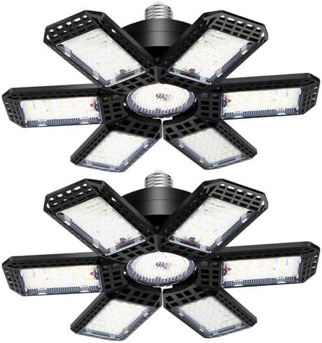 AUDLES Garage Lights 2 Pack, Garage Lights Ceiling LED 20000LM 6500K by AUDLES