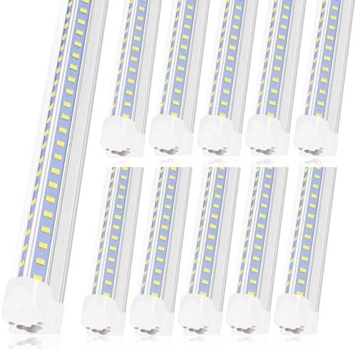 AQIQUUT Led Shop Lights 4FT 50W 6500K 7000LM Clear White,Shop Light 4FT 110V Linkable Integrated V-Shape for Shop Garage,Warehouse,Workbench and Workshop Commercial Bay Lighting(10-Pack) by AQIQUUT