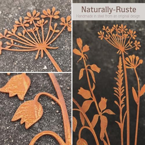 Metal Flowers for Outside,Decorative Garden Stakes,Flower Bed Decor Plant Stakes,Metal Art for Outside,Yard Art Outdoor for Lawn Yard, Walkway and Flower Garden - Image 5
