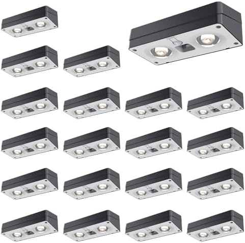 JOFIOS Solar Fence Lights 20 Pack, 50 Lumens Outdoor Solar Lights with 12 Modes RGB Color Glow LED，Waterproof, Solar Lights for Patio, Backyard, Deck, Fence, Railing by JOFIOS