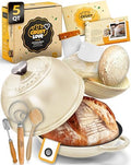 CRUSTLOVE 5 QT Enameled Dutch Oven for Bread Baking with Lid & Starter Kit by CRUSTLOVE