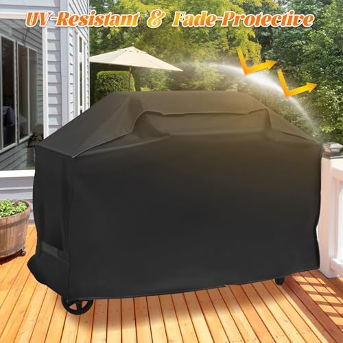 BAC776 Grill Cover for Traeger Woodridge Pro Replacement Parts Wood Ridge Elite Pellet Smoker Covers Accessory Full Length 600D Waterproof Outdoor BBQ - Image 4