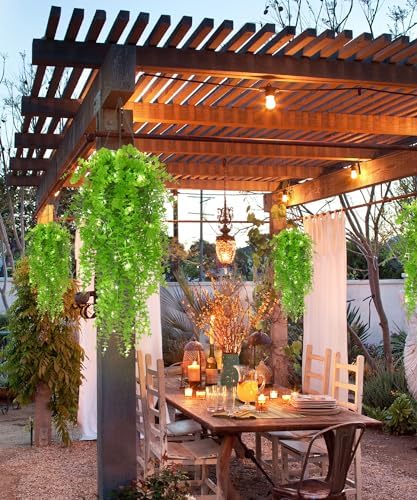 RECUTMS Artificial Hanging Plants Wall Decor Faux Draping Plant with Lights - Image 6