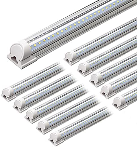 Barrina T8 LED Shop Lights 4FT, 40W 5500LM 5000K, High Output, 10 Packs by Barrina