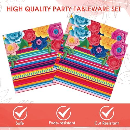 Mexican Fiesta Party Tableware Supplies Set - Image 4