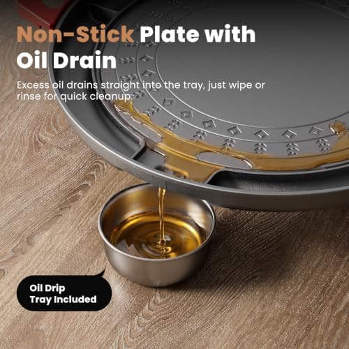 Korean BBQ Smokeless Electric Grill, Nonstick, Adjustable Temp - Image 3