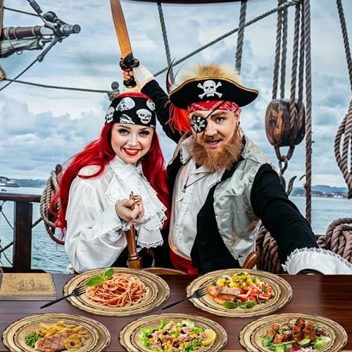 100 Pcs Disposable Pirate Tableware Set for 25 Guests - Image 3