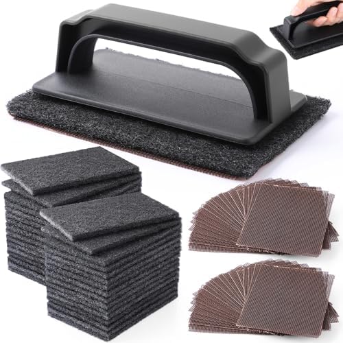 Reallnaive 62 Pcs Griddle Cleaning Kit for Flat Top Grill,Black by Reallnaive