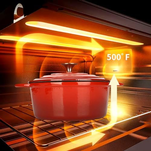 3 QT Enameled Cast Iron Dutch Oven with Self-Basting Lid, Small Soup Pot - Image 5
