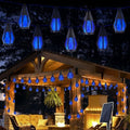 Solar String Lights for Outside, 21Ft Solar Patio Light with 10 Flickering by Jnaurb