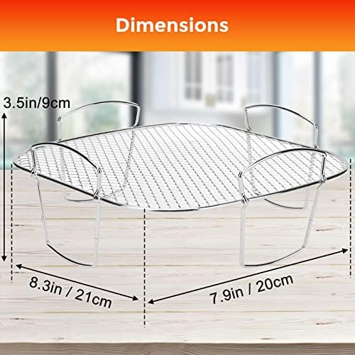 Air Fryer Basket for Nuwave Oven, Steel Grill Basket, Non-stick Mesh Basket Set, Air Fryer Tray Wire Rack Roasting Basket - Image 5