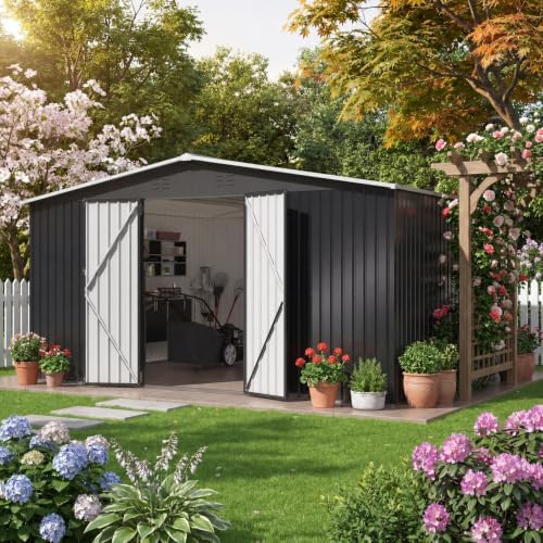 AirWire 12x14 FT Outdoor Metal Shed - Image 6