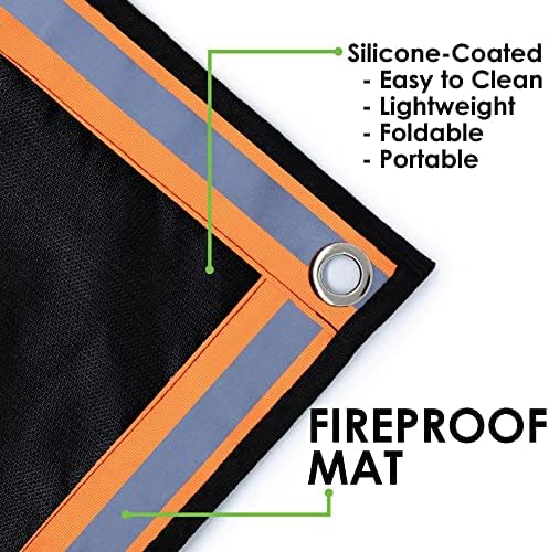 Fire Pit Mat & Grill Pad, 67x60 XL Deck Protector for Patio, BBQ, Grass - Image 4