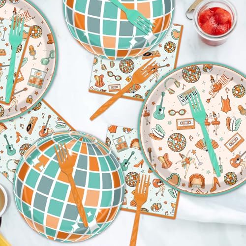 Showgirl Themed Party Decorations - 96PCS Life of Birthday Girl Party Plates Napkins and Forks Disposable Dinnerware Set, Showgirl Themed Bday Decor Supplies Serves 24 - Image 6