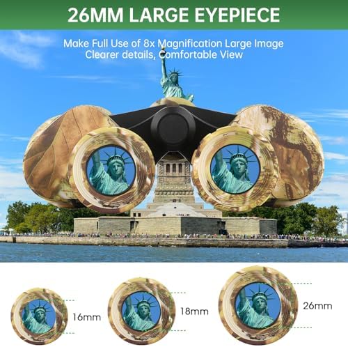 20x50 High Powered Binoculars for Adults, Waterproof Binoculars with Low Light Vision for Bird Watching Hunting Camping Travel Cruise Hiking Sports Stargazing, Birthday Gifts for Men - Image 4
