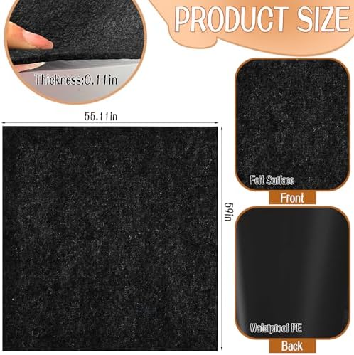 Outdoor Playhouse Mat, 59'' x 55'' Waterproof Outdoor Playhouse Activity Rug with Non Slip Backing Outside Game House Play Mat Home Floor Playhouse Pad Rug, Portable - Image 3