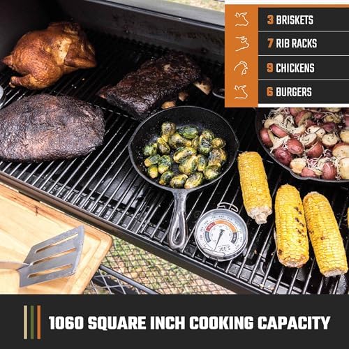 Oklahoma Joe's Longhorn Reverse Flow Offset Charcoal Smoker and Grill with 1060 sq. in. Cooking Area in Black - Image 3